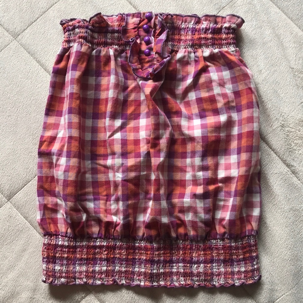 Plaid tube top